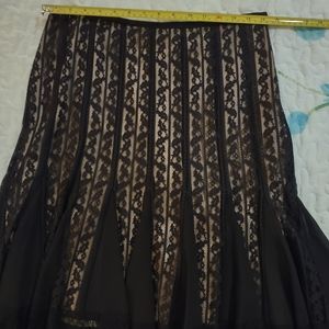 Ann Taylor black lace skirt